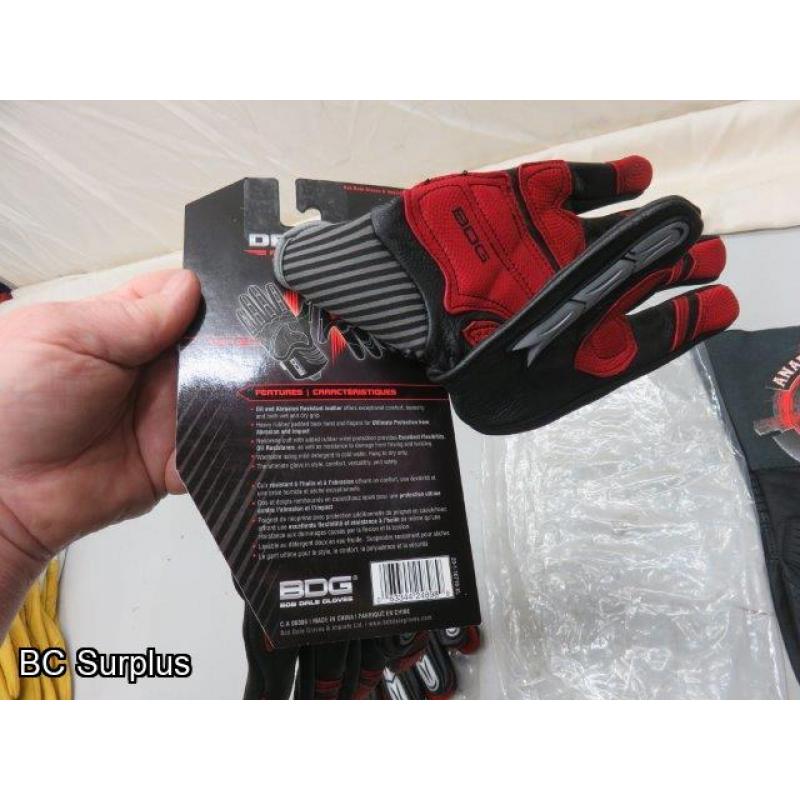 R-489: Anarchy Welding & Driller Leather Gloves – 5 Pairs