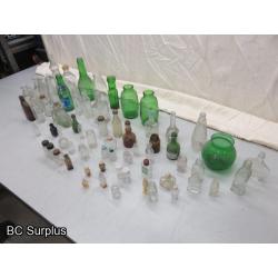 R-508: Vintage Bottle Collection – Various – Approx 60 Items