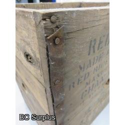 R-509: Vintage Wooden Shipping Box – 1 Item