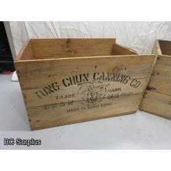 R-512: Vintage Wooden Shipping Boxes – 2 Items