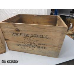 R-512: Vintage Wooden Shipping Boxes – 2 Items