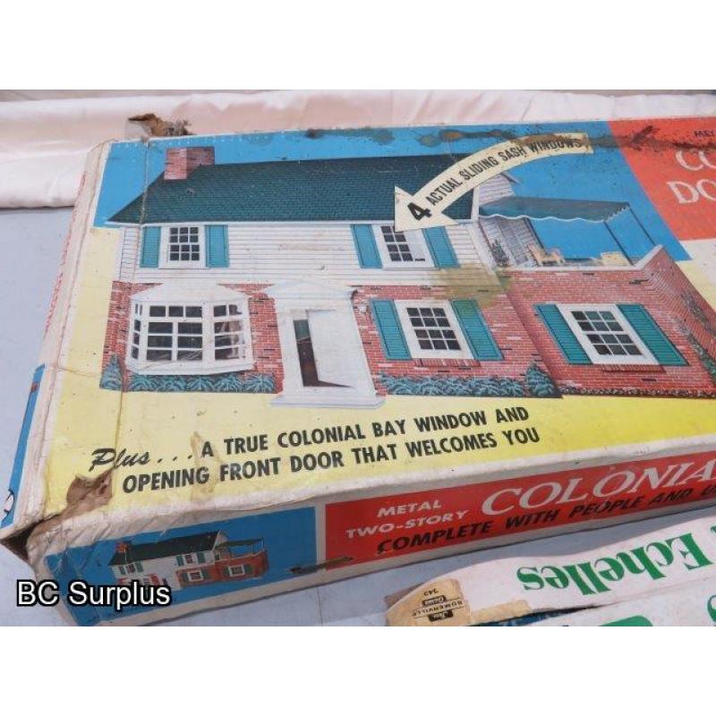 R-517: Vintage Tin Doll House; Snakes & Ladders – 2 Items