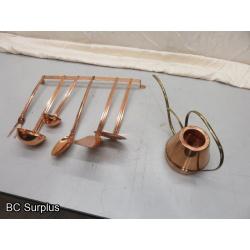 R-523: Copperware Utensils and Watering Can – 8 Items