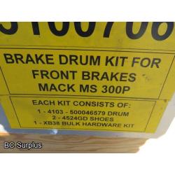 R-575: Mack Brake Drum Kit – 4 Kits