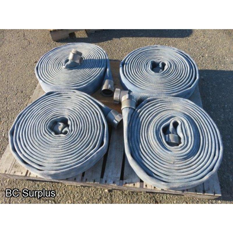 R-565: Blue Fire Hose – 2.5 Inch – 4 Lengths of 50 Ft.