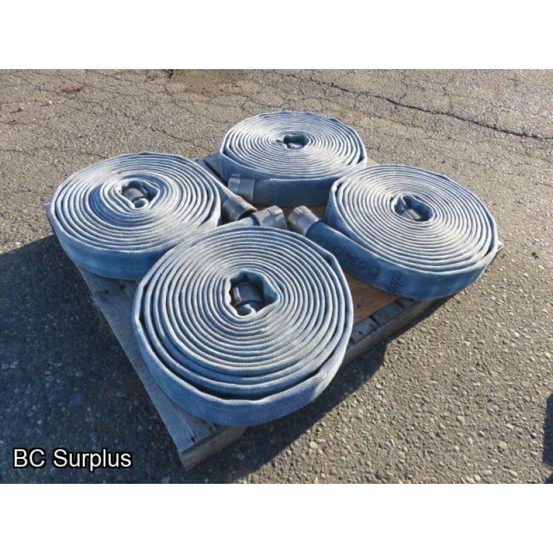 R-562: Blue Fire Hose – 2.5 Inch – 4 Lengths of 50 Ft.