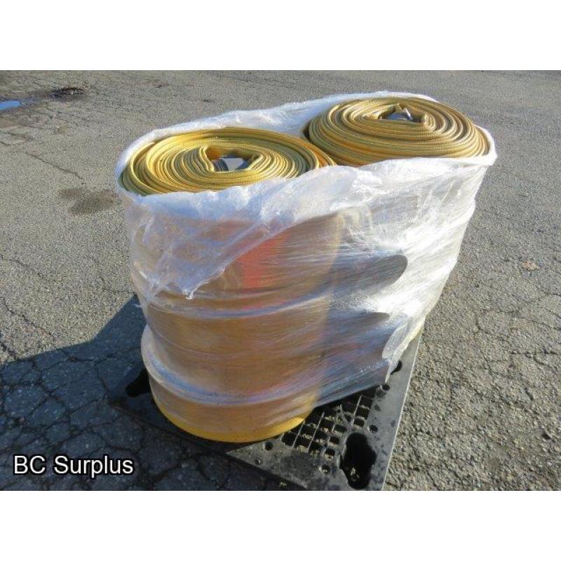 R-569: Yellow 5 Inch Fire Hose – 8 Lengths of 100 Ft.