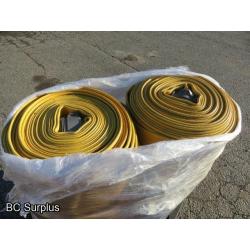 R-569: Yellow 5 Inch Fire Hose – 8 Lengths of 100 Ft.