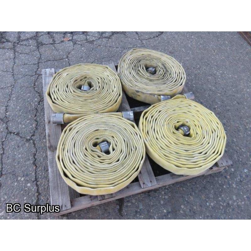R-599: Yellow 1.75 Inch Fire Hose – 4 Lengths of 50 Ft