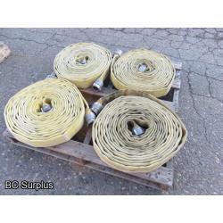 R-595: Yellow 1.75 Inch Fire Hose – 4 Lengths of 50 Ft