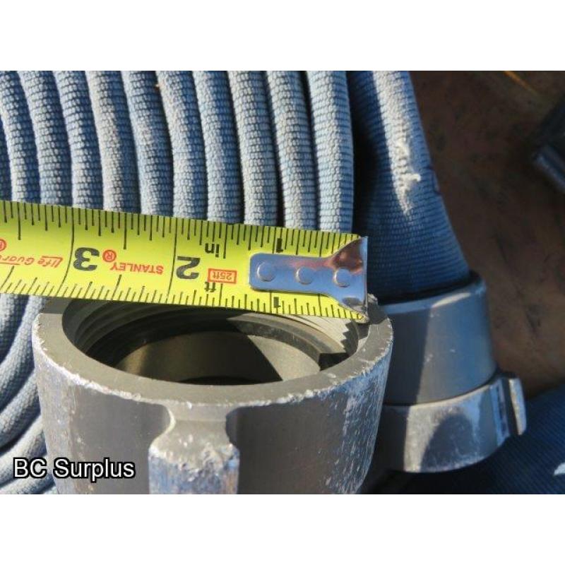 R-563: Blue Fire Hose – 2.5 Inch – 4 Lengths of 50 Ft.