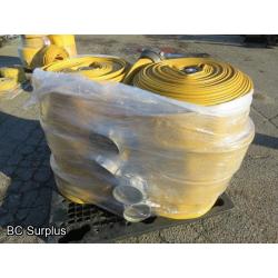 R-569: Yellow 5 Inch Fire Hose – 8 Lengths of 100 Ft.