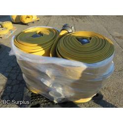 R-569: Yellow 5 Inch Fire Hose – 8 Lengths of 100 Ft.