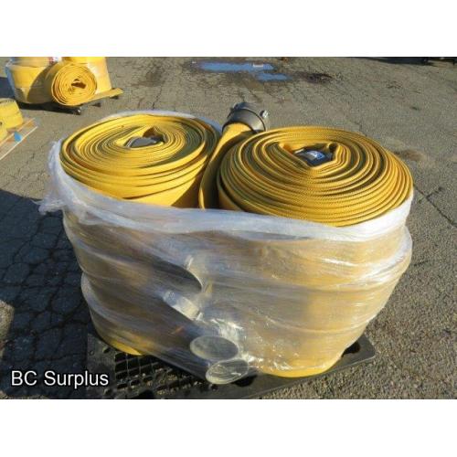 R-569: Yellow 5 Inch Fire Hose – 8 Lengths of 100 Ft.