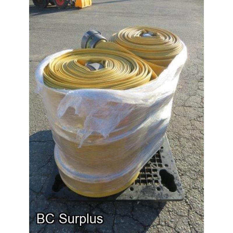 R-569: Yellow 5 Inch Fire Hose – 8 Lengths of 100 Ft.