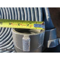 R-562: Blue Fire Hose – 2.5 Inch – 4 Lengths of 50 Ft.