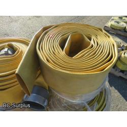 R-570: Yellow 5 Inch Fire Hose – 8 Various Lengths