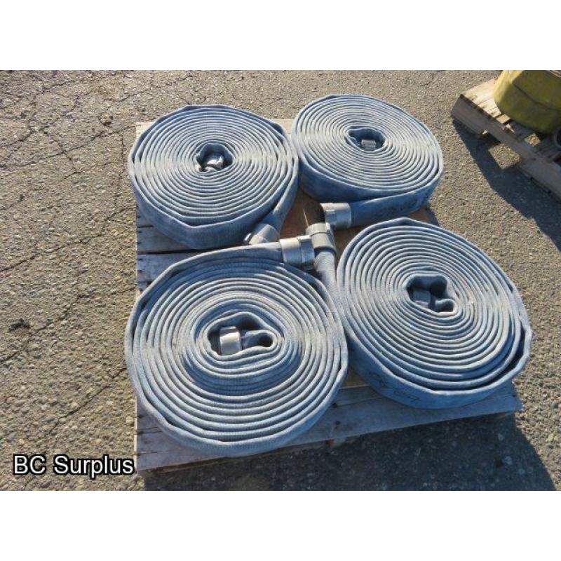 R-562: Blue Fire Hose – 2.5 Inch – 4 Lengths of 50 Ft.