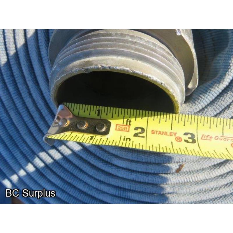 R-565: Blue Fire Hose – 2.5 Inch – 4 Lengths of 50 Ft.