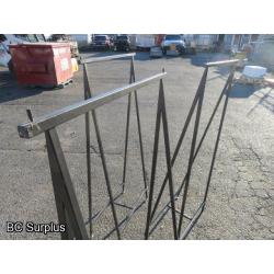 R-574: Square Tube Metal Clothing Racks – 3 Items