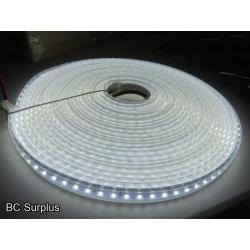 R-638: White LED Tape Light Strips – 25 Lengths; 30ft Each