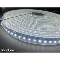 R-637: White LED Tape Light Strips – 25 Lengths; 30ft Each