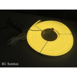 R-617: White Neon Strip Lights with Power Supply – 24ft