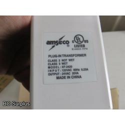 R-668: Amseco XF-2420 LED 24V Plug-In Transformers – 6 Items