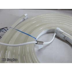 R-617: White Neon Strip Lights with Power Supply – 24ft