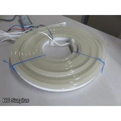 R-617: White Neon Strip Lights with Power Supply – 24ft