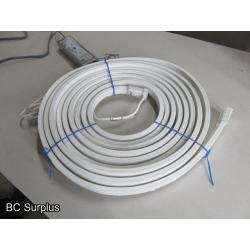 R-618: White Neon Strip Lights with Power Supply – 24ft