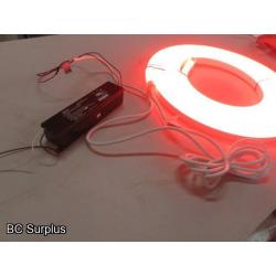 R-622: Red Neon Strip Lights with Power Supply – 21ft