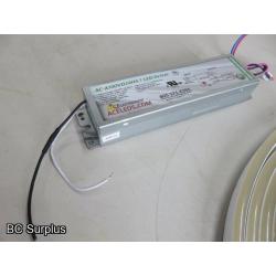 R-625: Yellow Neon Strip Lights with Power Supply – 24ft