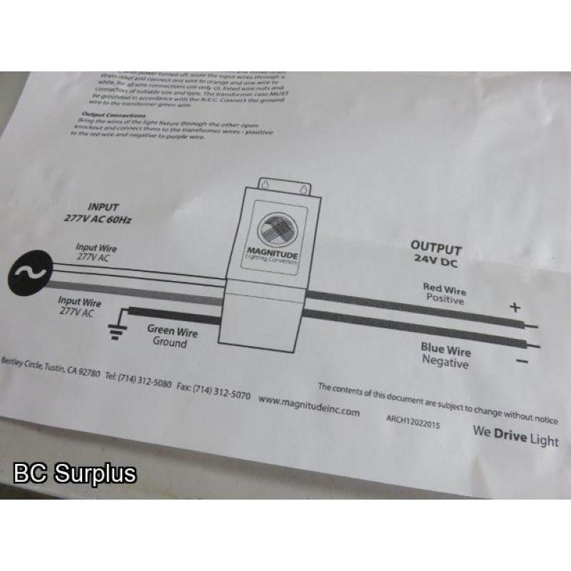 R-678: Magnitude LED Transformer – 150w – Unused – 5 Items