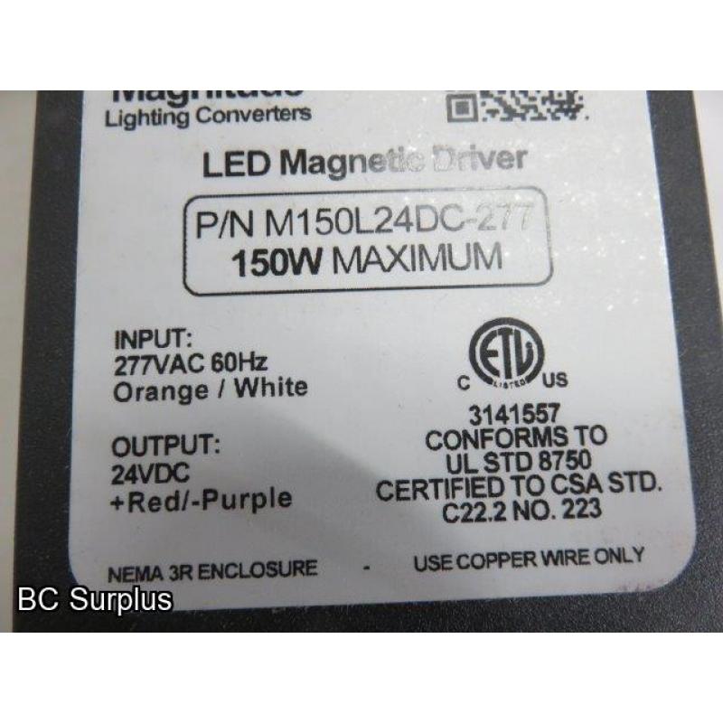 R-678: Magnitude LED Transformer – 150w – Unused – 5 Items