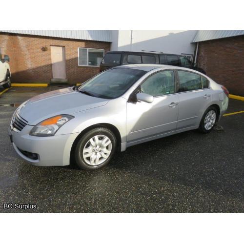 S-1007: 2009 Nissan Altima 2.5S Sedan – 170034 kms