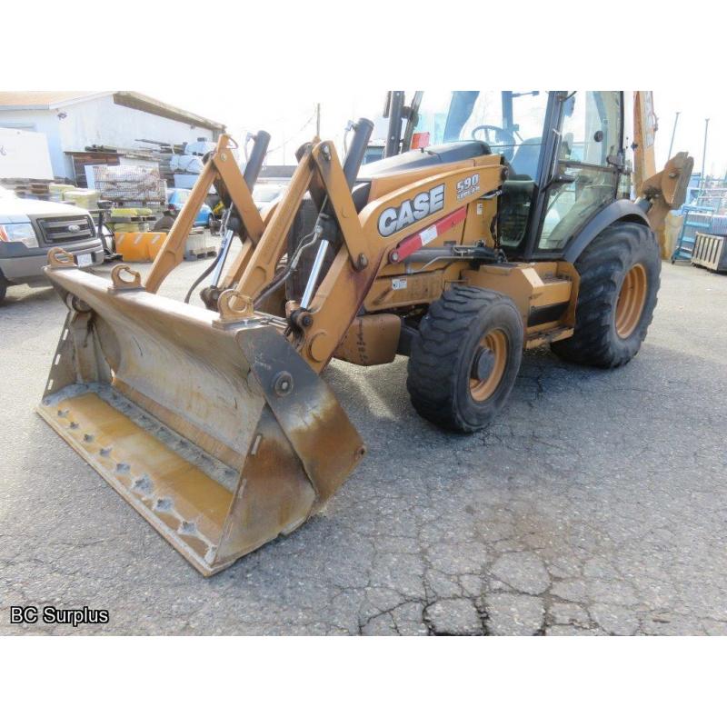 S-1012: 2016 Case 590 Super N 4x4 Backhoe Loader – 4452 Hours