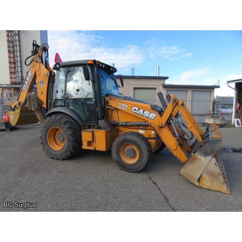 S-1012: 2016 Case 590 Super N 4x4 Backhoe Loader – 4452 Hours