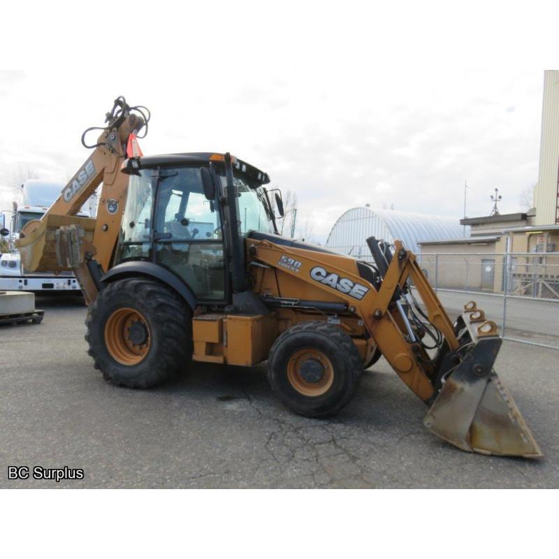 S-1012: 2016 Case 590 Super N 4x4 Backhoe Loader – 4452 Hours