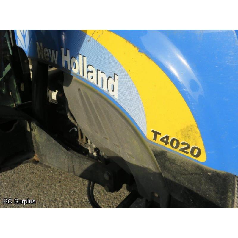 S-1014: 2009 New Holland T4020 4x4 Tractor – 820TL Loader