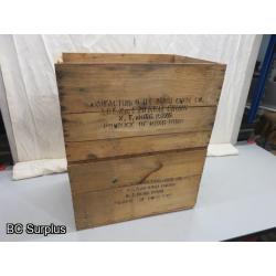 S-277: Vintage Wooden Shipping Boxes – 2 Items