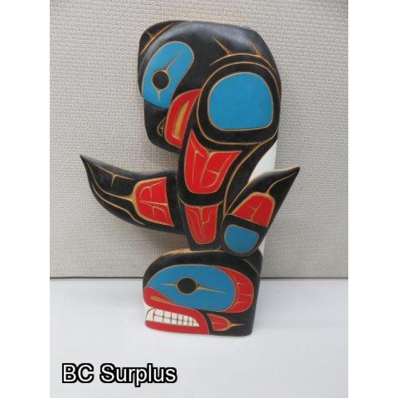 S-1: Carved Indigenous Wall Plaque – Thunderbird & Killer Whale