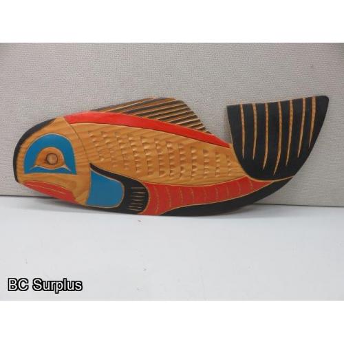 S-30: Indigenous-Style Salmon Wall Plaque