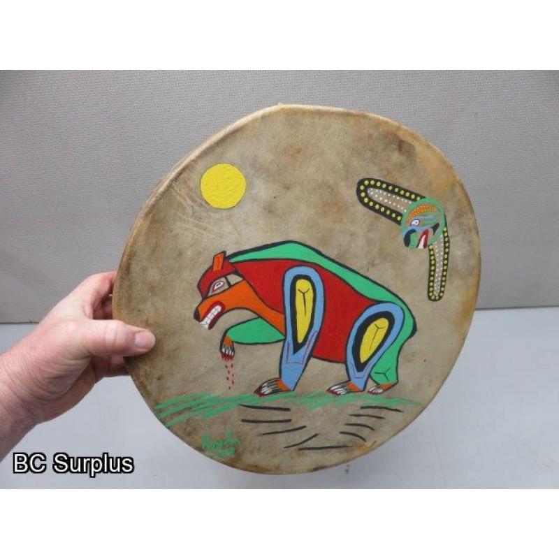 S-32: Painted Indigenous-Style Drum