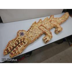 S-42: Folk Art Alligator - “Cork-A-Gator”