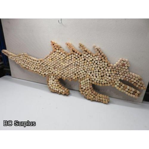 S-44: Folk Art Alligator - “Cork-A-Gator”