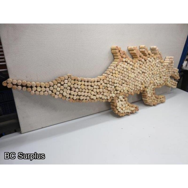 S-44: Folk Art Alligator - “Cork-A-Gator”