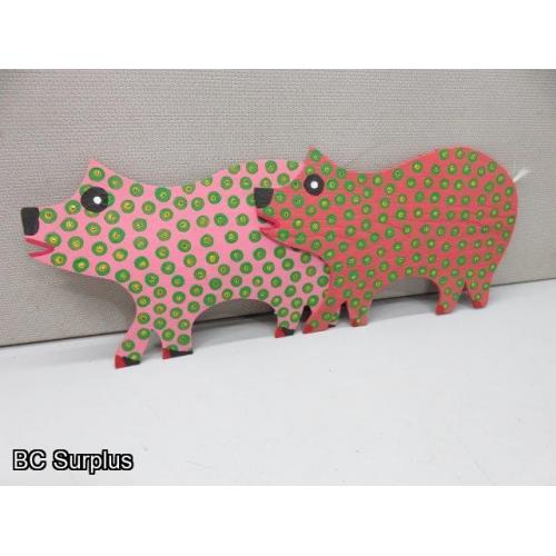 S-52: Folk Art Pigs – Signed