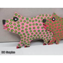 S-52: Folk Art Pigs – Signed