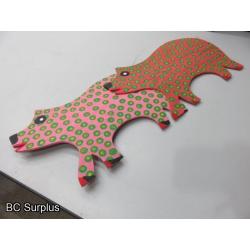 S-52: Folk Art Pigs – Signed